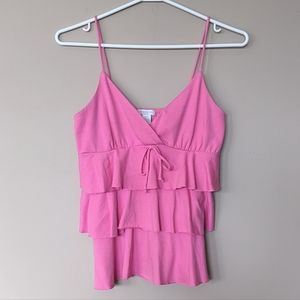 Barbie Pink Ruffle Tank Top by Streetwear Society
